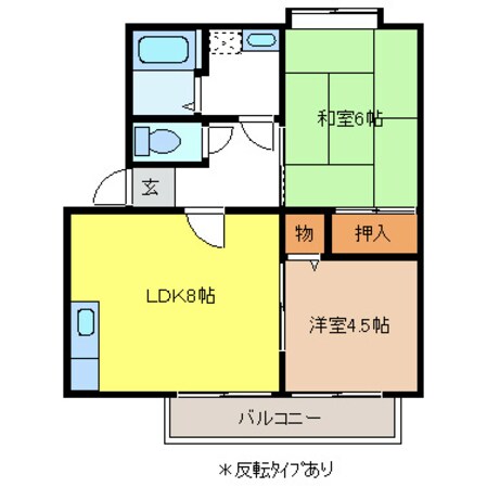 サンビレッジ柴田Ｂの物件間取画像